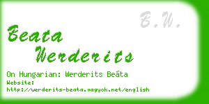 beata werderits business card